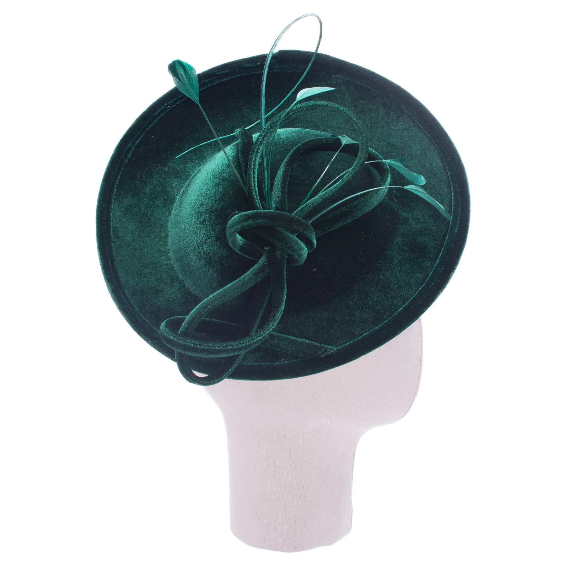 Lawliet elegante Frauen Schleife Samt Hochzeit Anlass Kirche Fascinator Kopf bedeckung Hut a624 – Detail 5