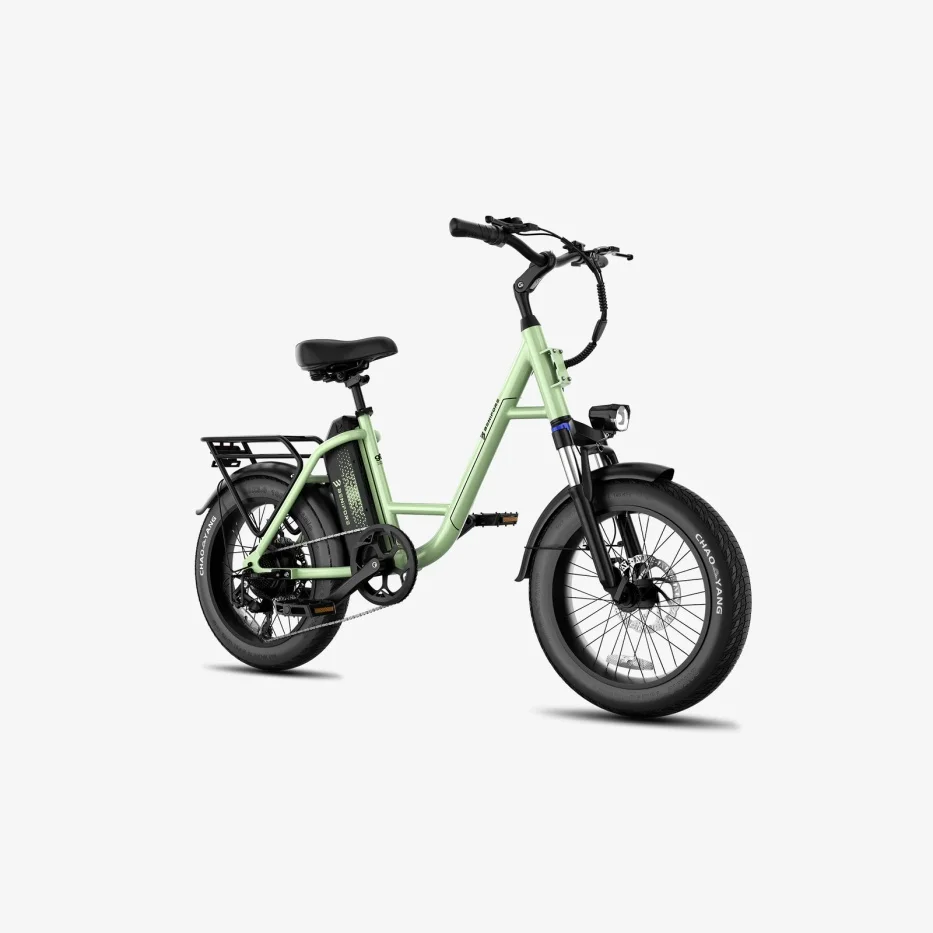 

Cyan LUCKEEP C27 20" Step-Thru Cargo Electric Bike 750W(1200W Peak) Motor 48V 13Ah Battery