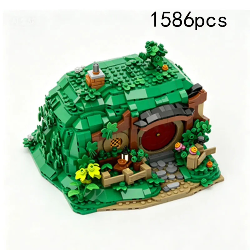 MOC Creative Miniature House Building House Small Particle Assembly Block Model Toy Collectible Ornament 1586pcs