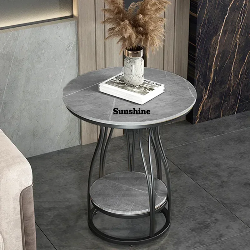 Mesa Lateral Móvel de Alto Desempenho para Escrita, Mesa de Café Moderna de Luxo para Sala de Estar, Mobiliário Tendência