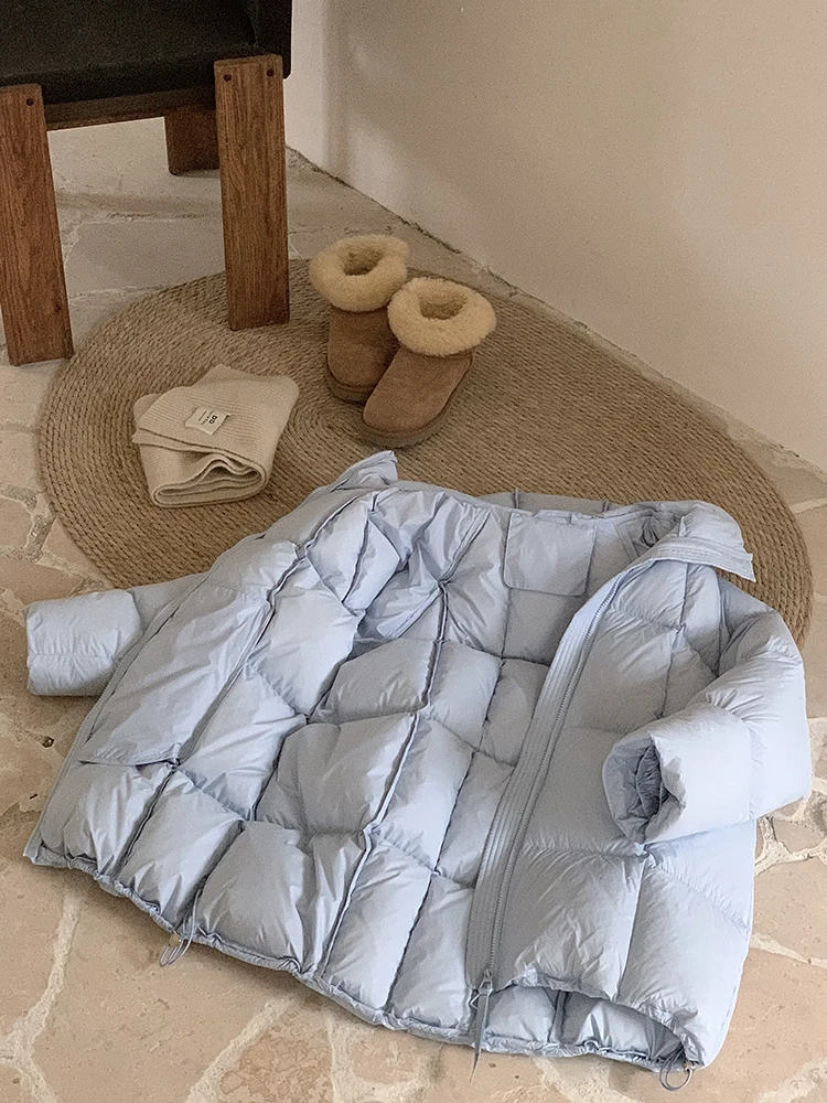 Winter Verdicken Mit Kapuze Unten Jacke Für Frauen Einfarbig Alle Spiel Weiche Zipper Jacken Gerade Bein Lose Pendeln Top