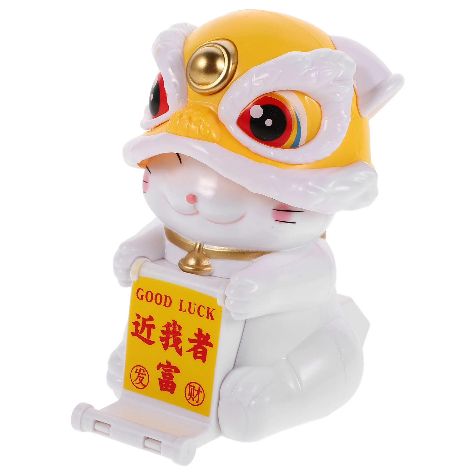 

Solar Powered Lucky Cat Waving Feng Shui Wealth Welcoming Ornament for Car Dashboard Office Home Maneki Neko Decoration