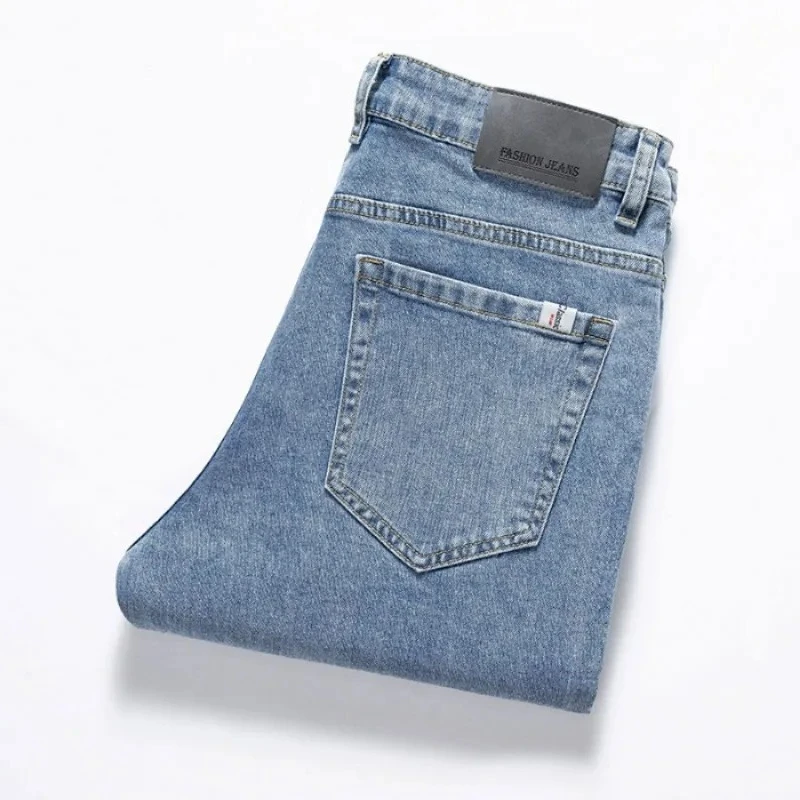 2026  Men's Jeans Denim Pants Brand Classic Clothes Overalls Straight Trousers for Men Black Oversize Large