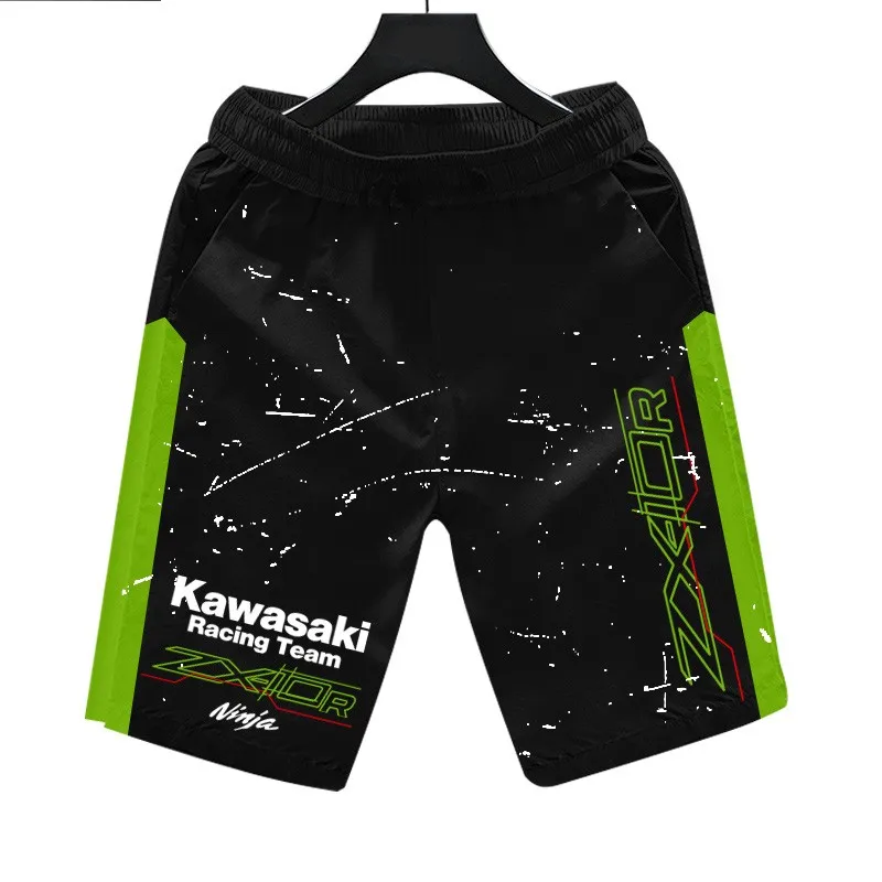 Kawasaki Motorcycle New Men\'s Padel Sport Shorts Summer Male Breathable Tennis Quick-Drying Trousers Running Sportwear