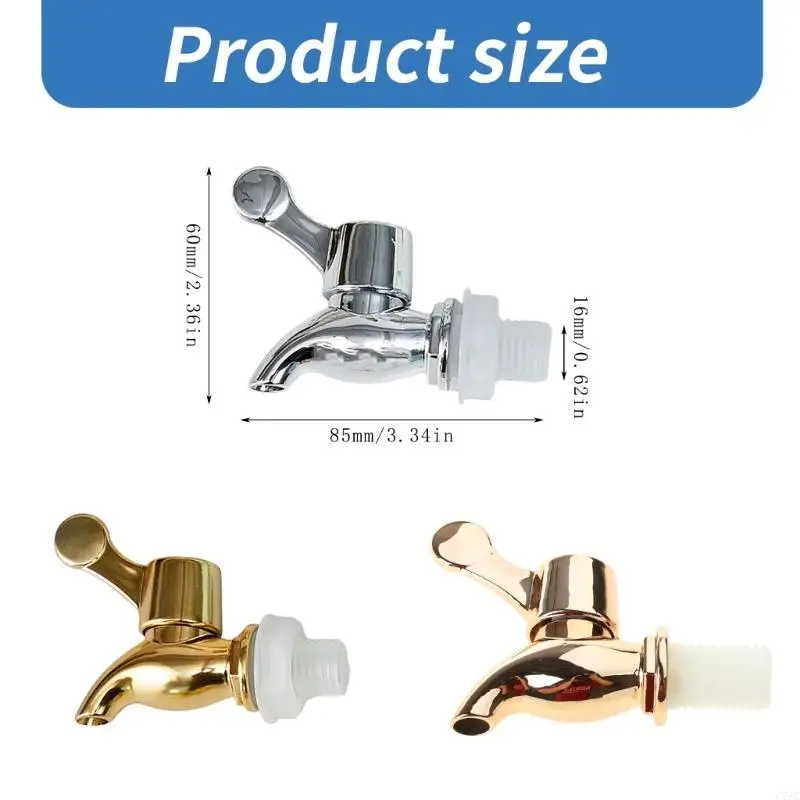 Rubinetto botti dorati con controllo a rotazione liscio decorativo sacca vino oro portatile per e feste domestiche C7AC