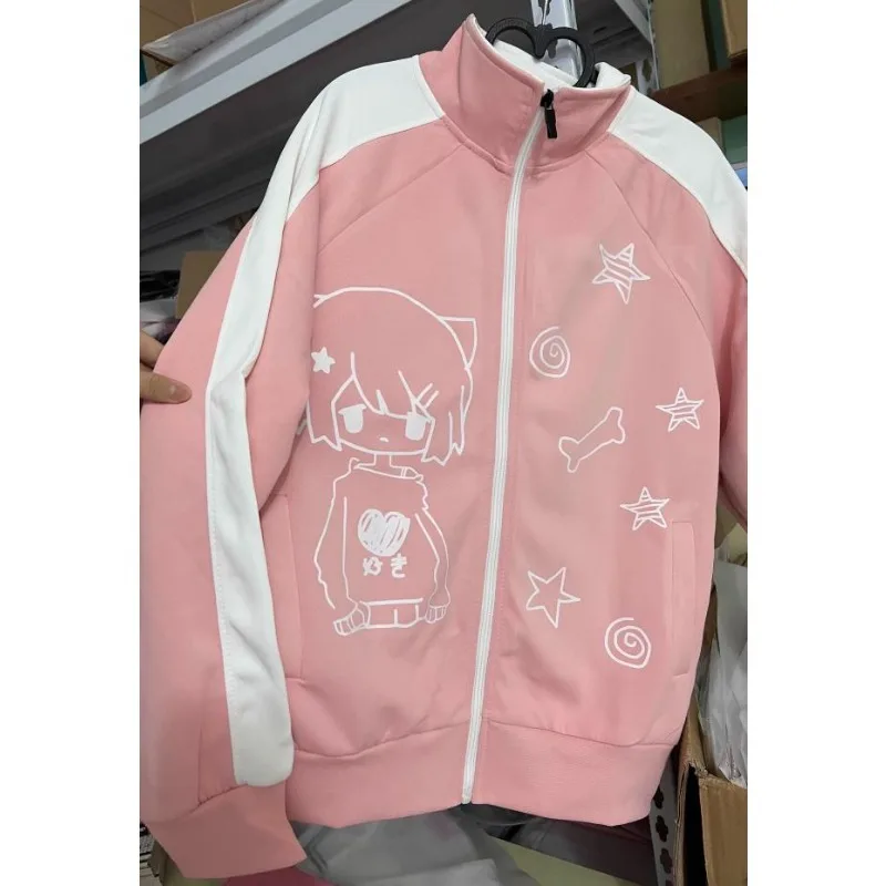 Y2k Subkultur japanischer Hoodie ästhetisch schwarz kawaii cool süß harajuku Mantel Frau Herbst neue lässige rosa Sweatshirts