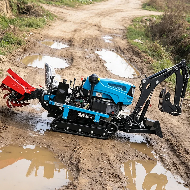 

Customized Energy Saving Small Micro Tiller, Crawler Tractor & Crawler Rotary Tiller,Full-terrain crawler cultivator
