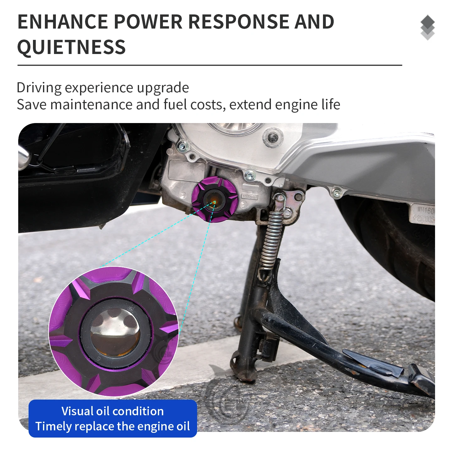 

Motorcycle Oil Filter Cap Engine Plug Cover for Honda PCX125 PCX160 PCX 125 160 Part CNC Transparent Engine Oil Filler Cap Cover