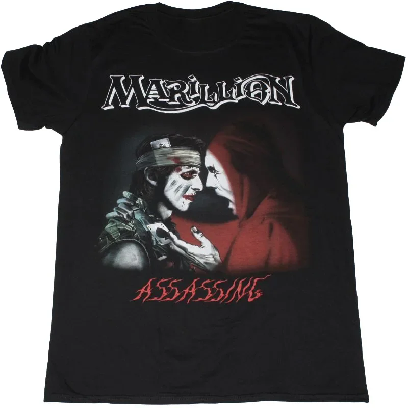 MARILLION ASSASSING NEW BLACK T-SHIRT Camiseta Short Sleeve Clothing Harajuku