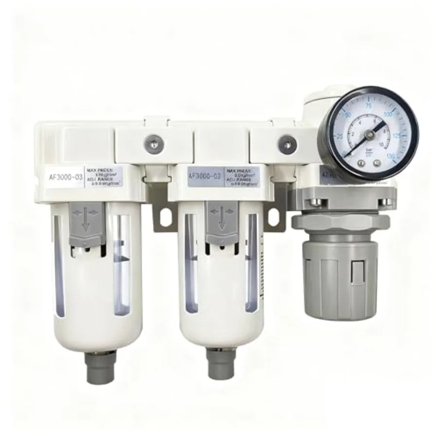 

XingNEeng 3/8 "NPT Регулятор фильтра сжатого воздуха Лубрикатор FRL Блок Двойной сепаратор для воды/масляной ловушки (0–150 фунтов) ПолуAu