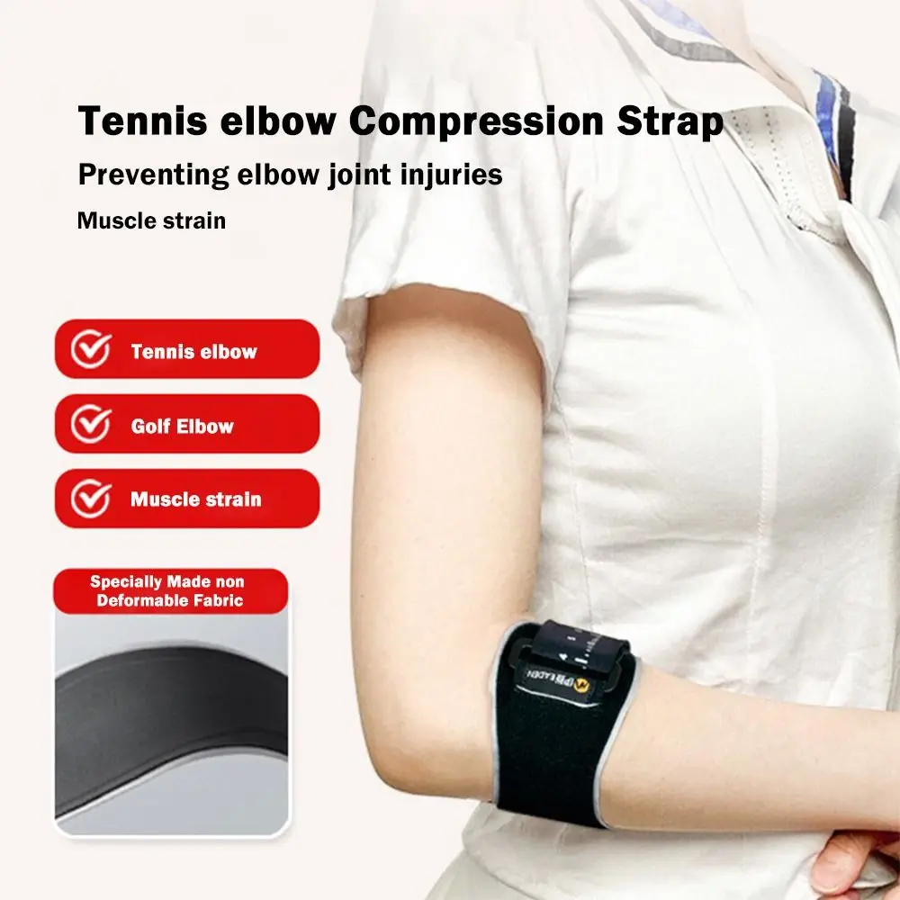 Nylon Spandex Tennis Elbow Braces Adjustable Black Grey Elbow Support Band Tendonitis Relief Brace Straps Forearm Brace Straps view 3