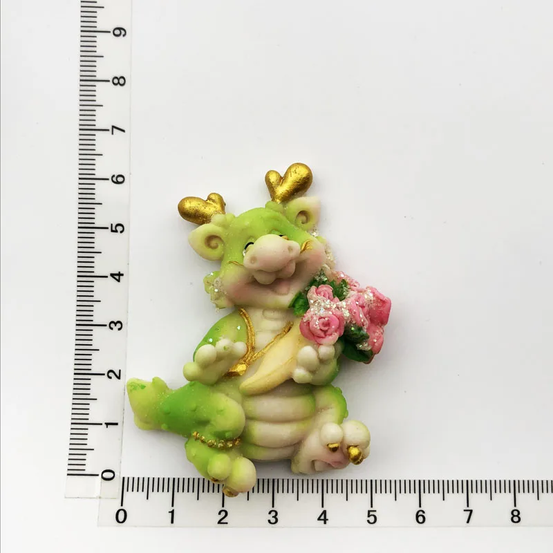 

Cute Dragon Style Fridge Magnet Cultural Landscape Tourism Souvenir Resin Decoration Message Sticker Crafts