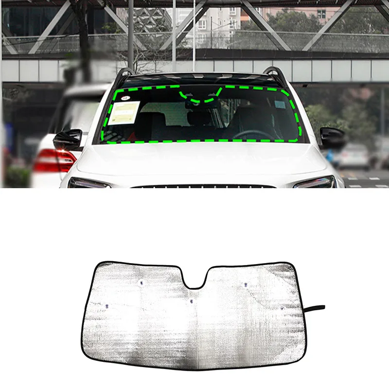 

For 2023 Mercedes-Benz GLB aluminum foil silver car front glass anti-ultraviolet sunshade car interior protection accessories