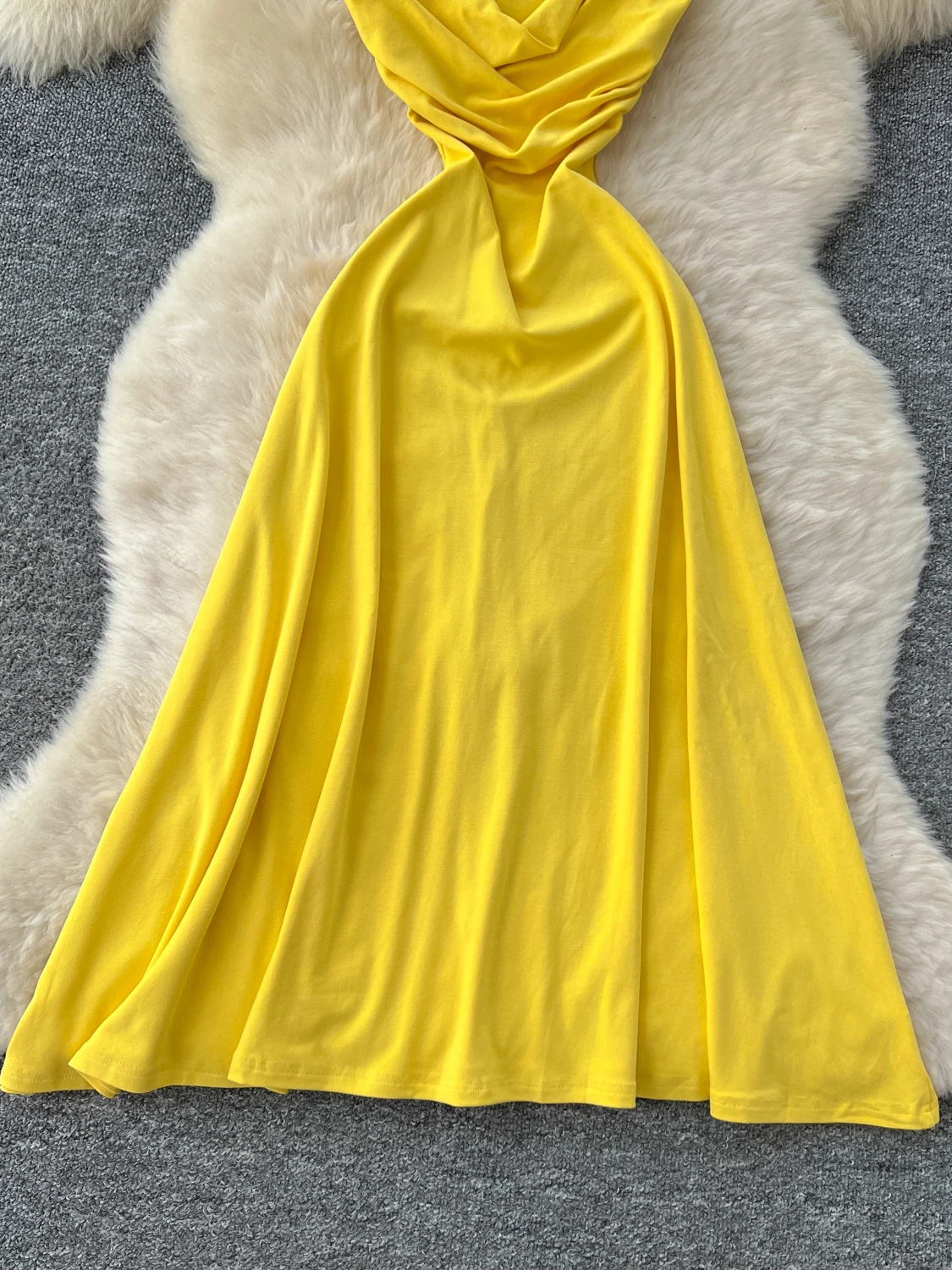 Spódnica damska Ele Summer Vaion Dr, wysoki stan, wyszczuplająca, długa, do pracy, koreańska, fason A-line.