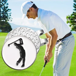 Golfer Pattern Magnetic Golf Ball Marker Hat Clip Golf Training Accessories Baseball Cap Decorative Clip Jewelry Gift for Friend