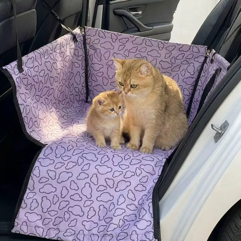 Pet Car Mat Dog Car Pad Rear Single Seat Foldable Double Layer Dog Carrier Thickened Protection car accessories Pet Supplies