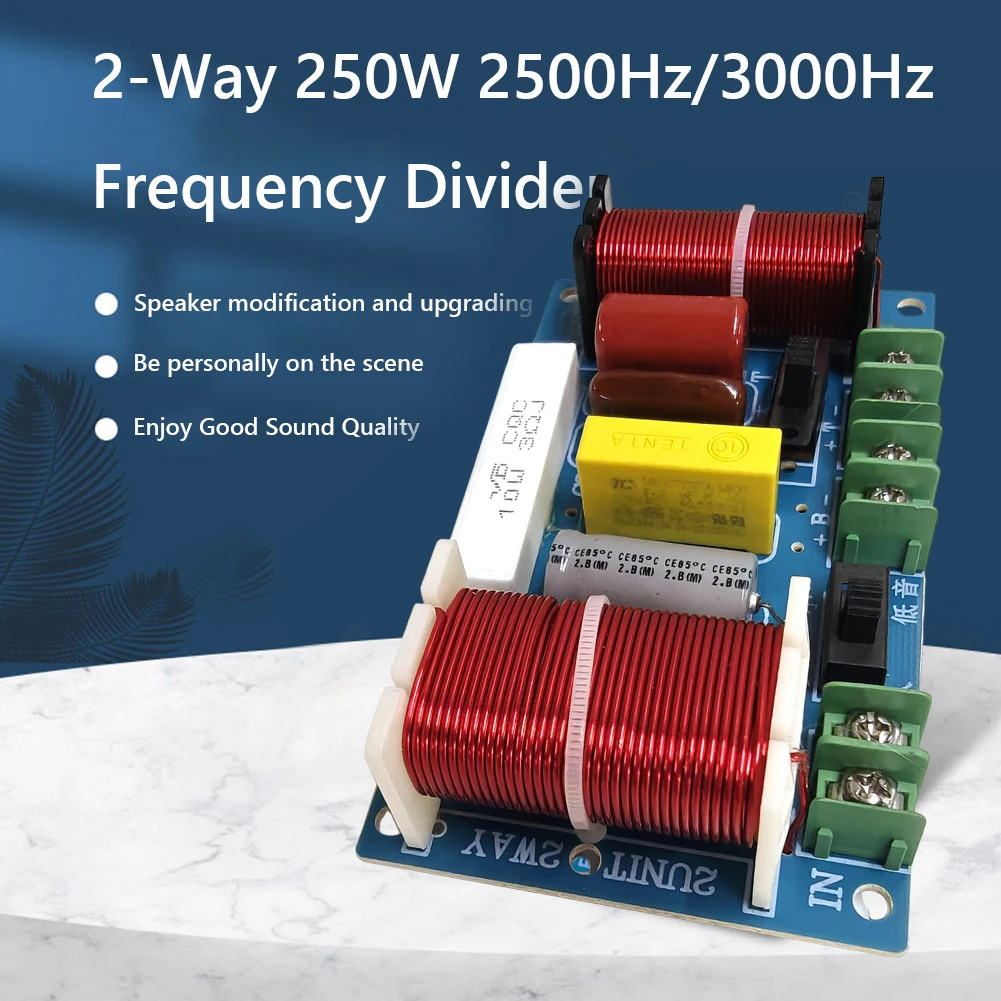 2-Way Speaker Audio Frequency Divider 2500-3000Hz 250W DIY Speaker Filter Circuit Home Theater Audio Modification