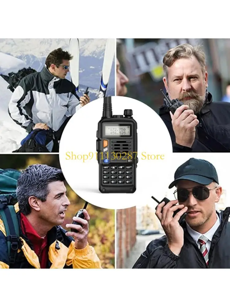 أجهزة اتصال لاسلكية J1HC مزدوجة النطاق 10 وات مع راديو FM ومصباح LED سهل الاستخدام للاتصال بالأنشطة الخارجية #1