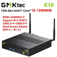 GMKtec K10 Mini PC Workstation Intel Core i9-13900HK DDR5 5600MHz 3*M.2 SSD NVMe Rich Interfaces 8*USB WiFi6 BT5.2 Office PC