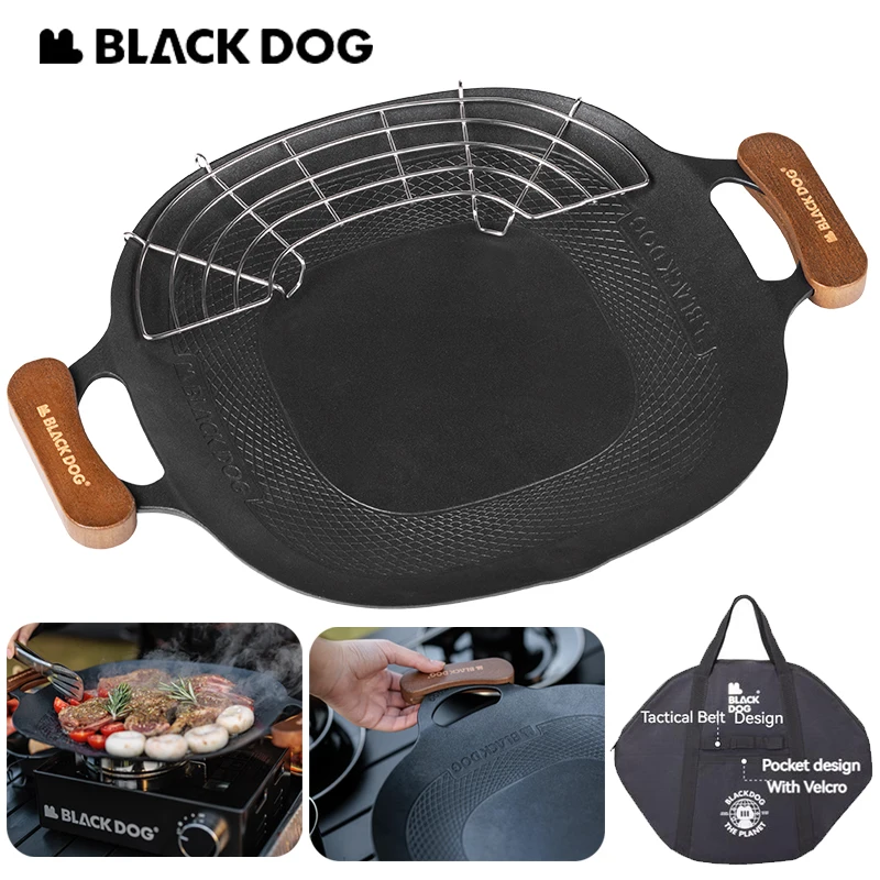 Naturehike BLACKDOG Grill Pan Non-Stick Outdoor Camping Travel Frying Pan Barbecue Baking Tray Plate Cookware Large Insulation