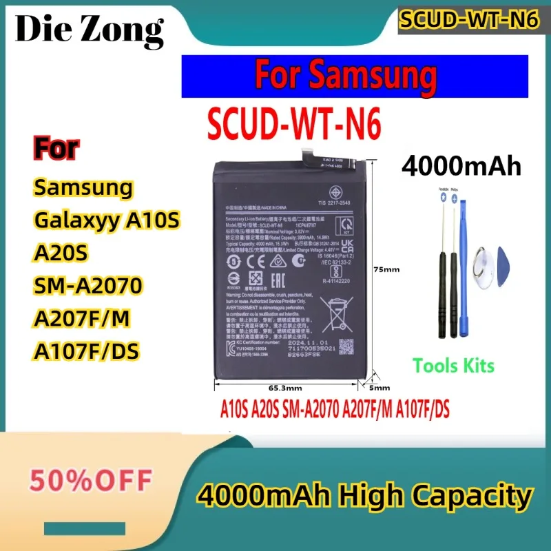 New Flash sales  SCUD-WT-N6 4000mAh  rechargeable batteries For Samsung Galaxyy A10S A20S SM-A2070 A207F/M A107F/DS