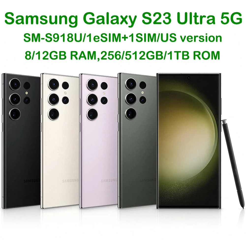 Used Samsung Galaxy S23 Ultra 5G smart Android phone 6.8-inch 45W NFC5000mAh 200MP refurbished Samsung smartphone S23Ultra
