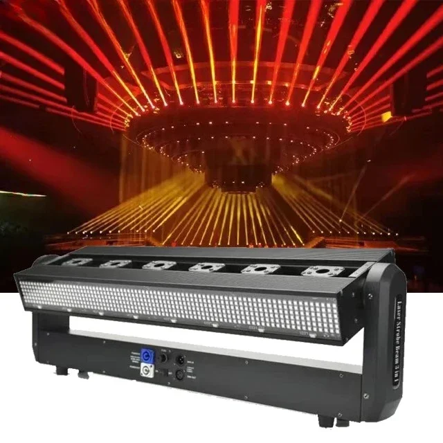 

China Factory 3W Red Laser Strobe Beam 3in1 LED Moving Head Light Bar Stage Ceiling Night Light
