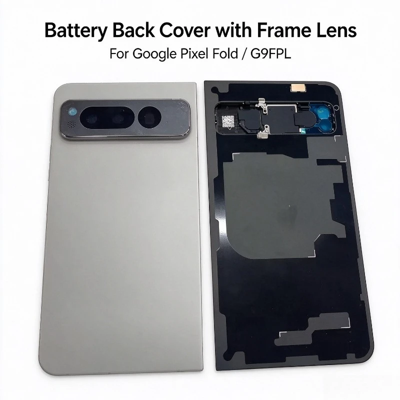 New quality Back Cover For Google Pixel Fold Back Battery Cover G9FPL Rear Case Housing  With lenses repair parts