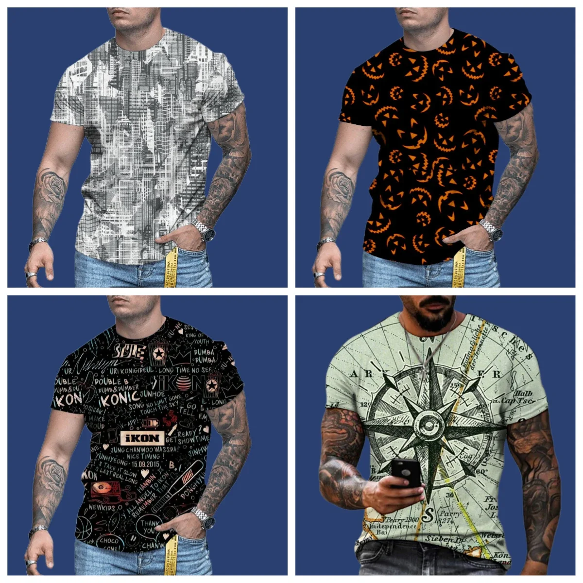 

Лето 2022, мужские модные индивидуальные футболки с граффити, трендовые хип-хоп футболки в стиле Харадзюку, повседневный стиль, футболки с короткими рукавами и 3D принтом, топы