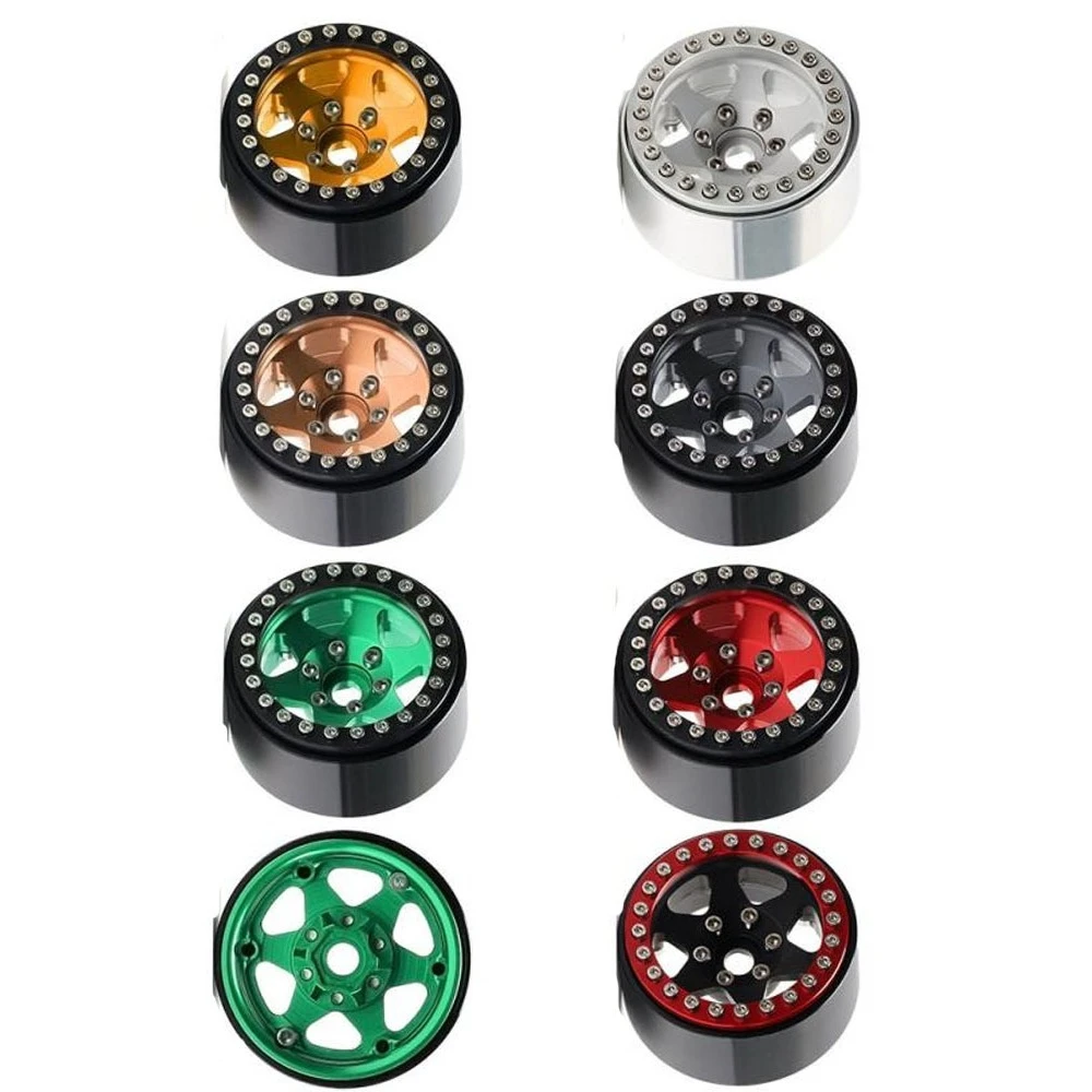 

4Pcs Aluminum Alloy 1.9 Inch Beadlock Wheel Rim for 1/10 RC Crawler Car Axial SCX10 90046 TRX4 Defender Wraith D90 RC4WD D110