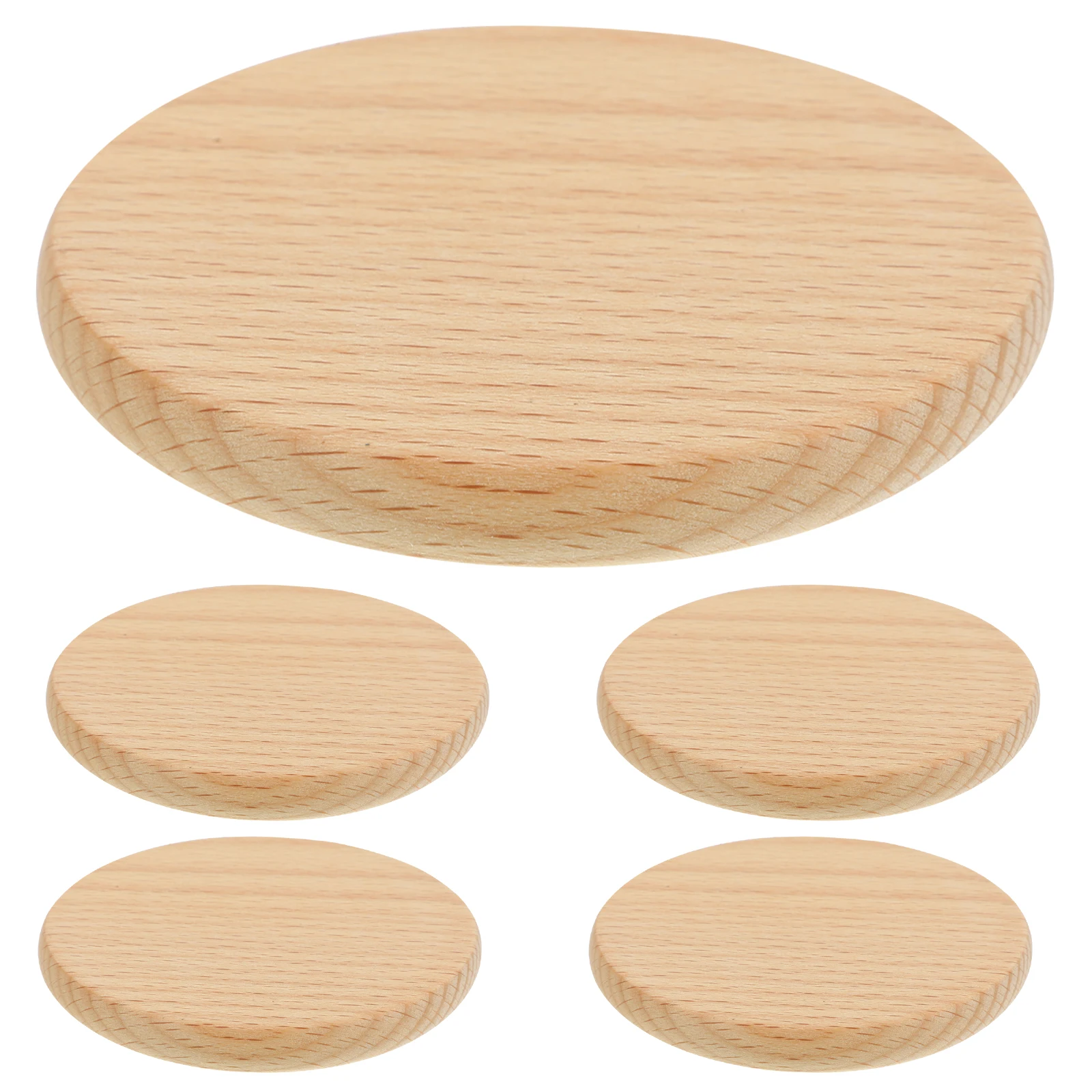 

6 Pcs Wooden Coasters 8 8cm Square Beech Wood Cup Drink Pad Wear resistant Mat DIY Home Coffee Shop Hotel Gift Box Packaging