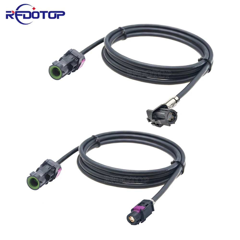 Black Waterproof HSD Code A Female to HSD Code A Female HSD LVDS Cable High Speed 4 Core Line Wire Harness for Benz BMW Audi