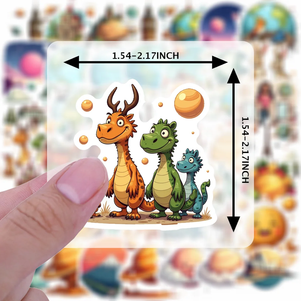 Removable Decals Colorful Set 50pcs Multi-piece Gifts for Home Travel