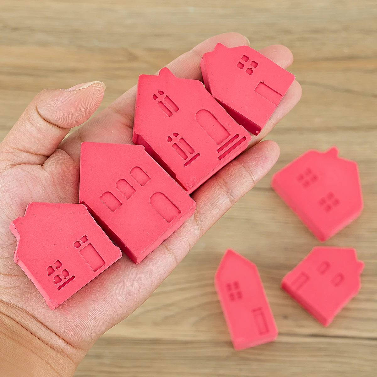 19 Holes House Silicone Mold DIY Creative European Style Series Small House Full Page Gypsum Resin Mold Keychain Craft Home Deco