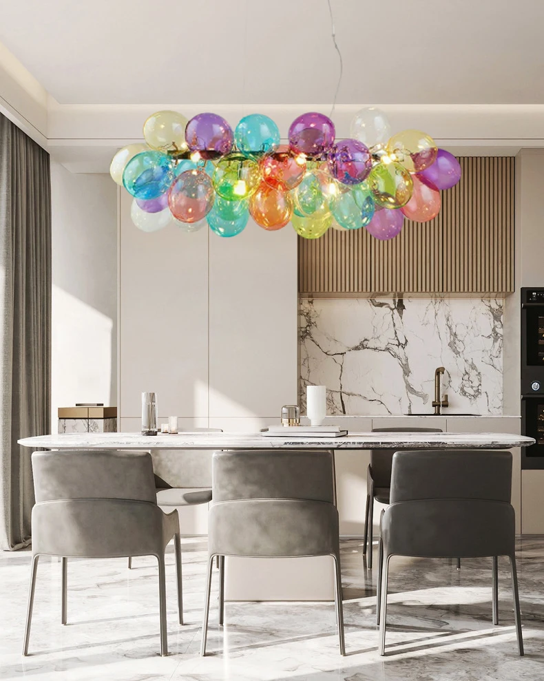 Romantic Colorful Glass Chandelier