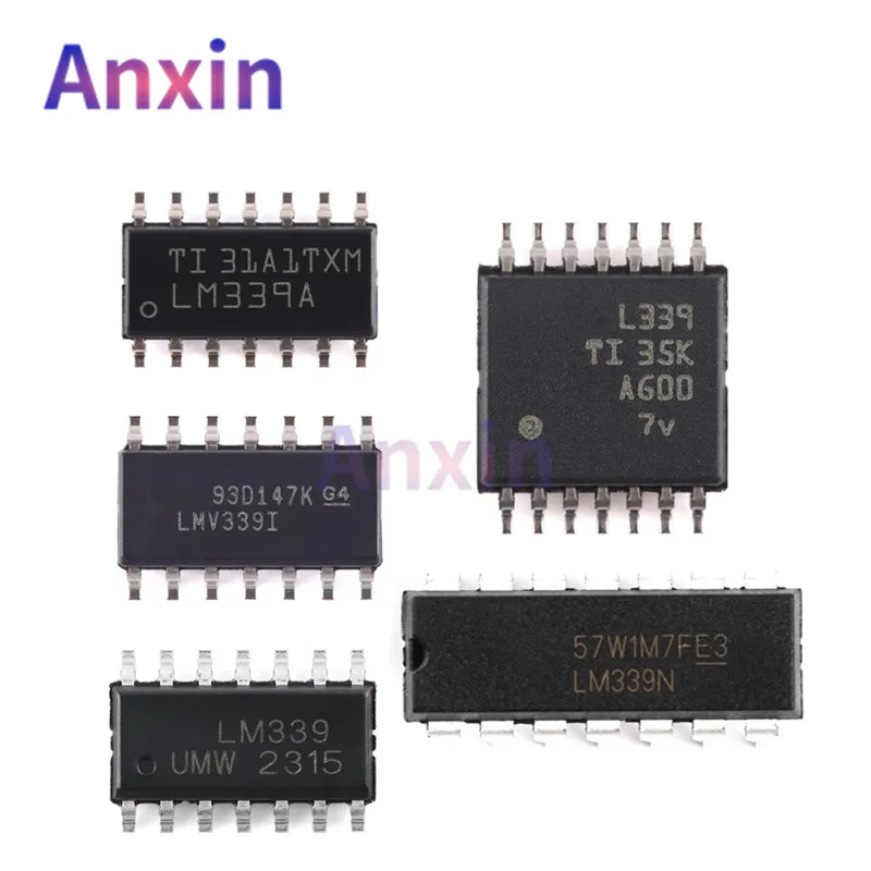 

10PCS LM339 DIP14 SOP TSSOP LM339N LM339DR LM339DT LM339DR2G LM339DG LM339ADR LMV339IDR LMV339I LM339PWR SMD Analog Comparators