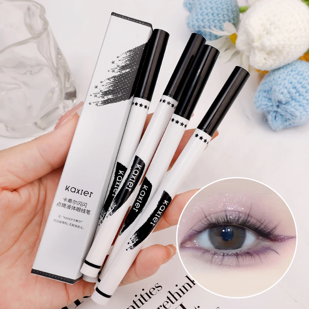 5 Colors Waterproof Pearlescent Eyeliner Pencil Lasting Glitter Diamond Pink Purple Eyeliner Highlighter Pen Eyes Makeup Tools