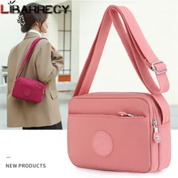 Waterproof Oxford Messenger Bag Female Casual Light Shoulder Bag Female Summer Candy Color Multi Layer Crossbody Bags for Woman