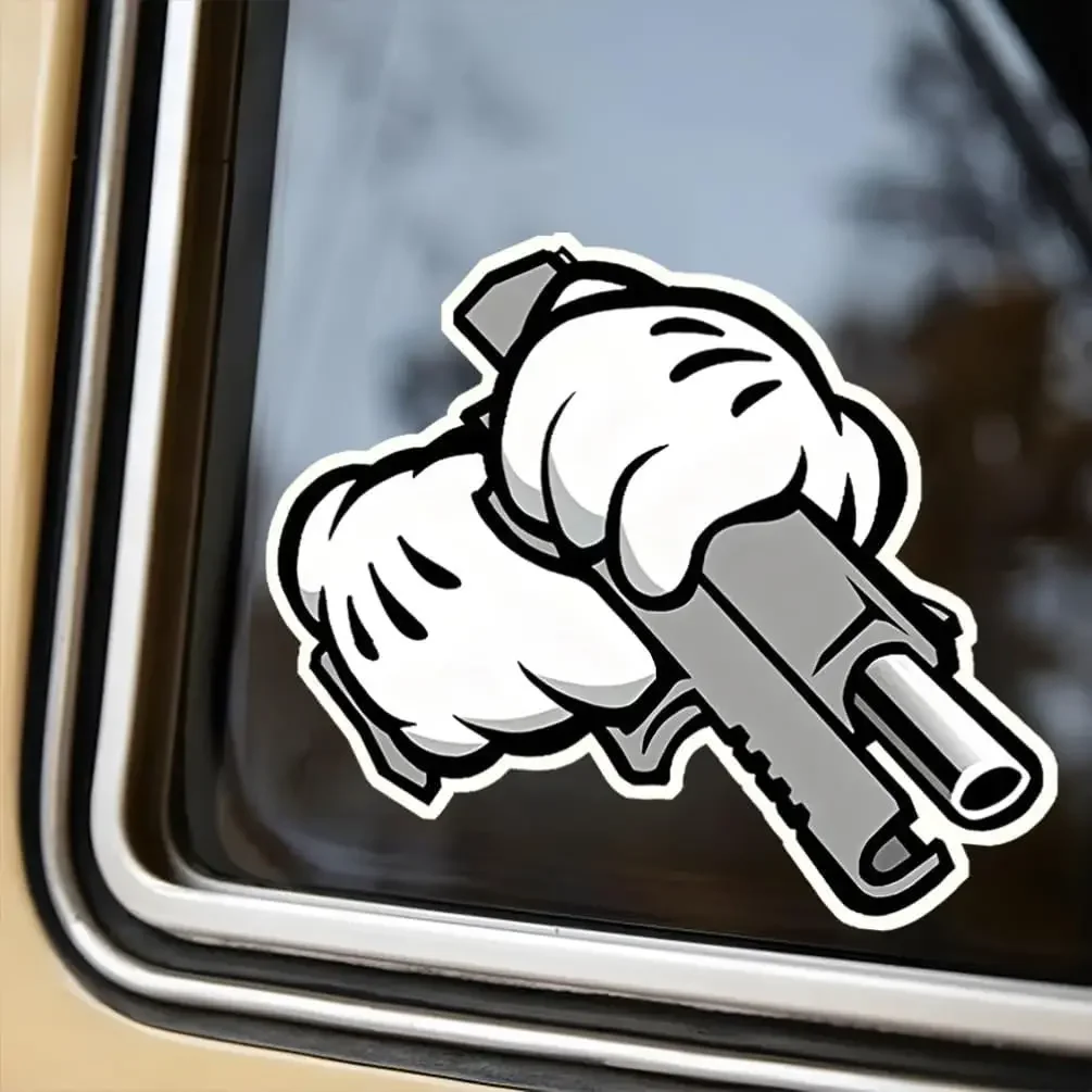 

2PCS Handlebar Style Vinyl Decal Durable Waterproof Sticker Easy to Apply for Car Motorcycle Decorative Warning Decal