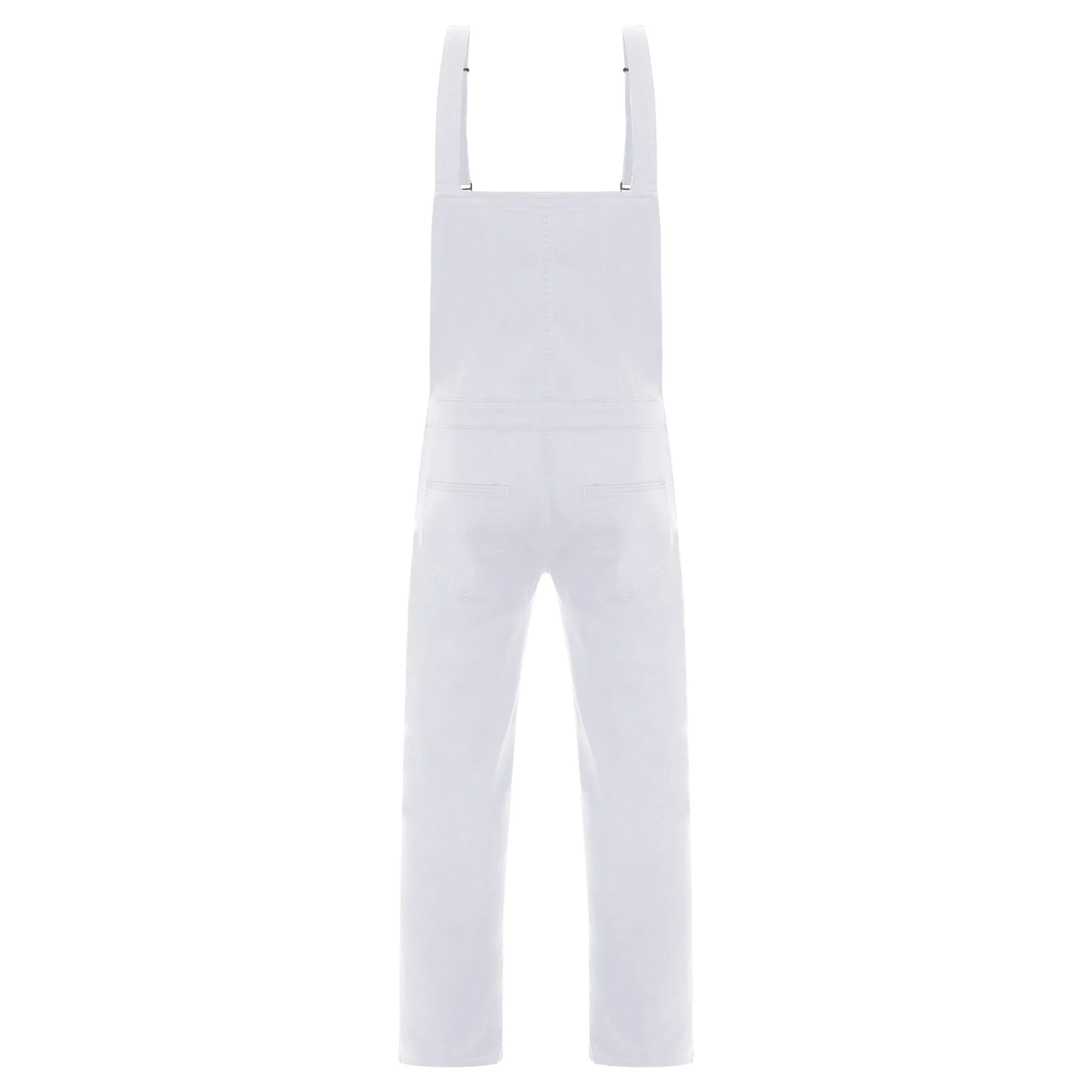 Cargo Overall Jumpsuit Men Chino Casual Pants Regular Streetwear Pocket Suspender Pants Overalls Solid Color Denim Cargo Pants