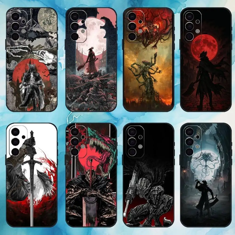 

Game B-Bloodborne Phone Case For Samsung S25,24,23,22,30,21,10,9,Ultra,Plus,Lite,FE,4,5 G Soft Black Case