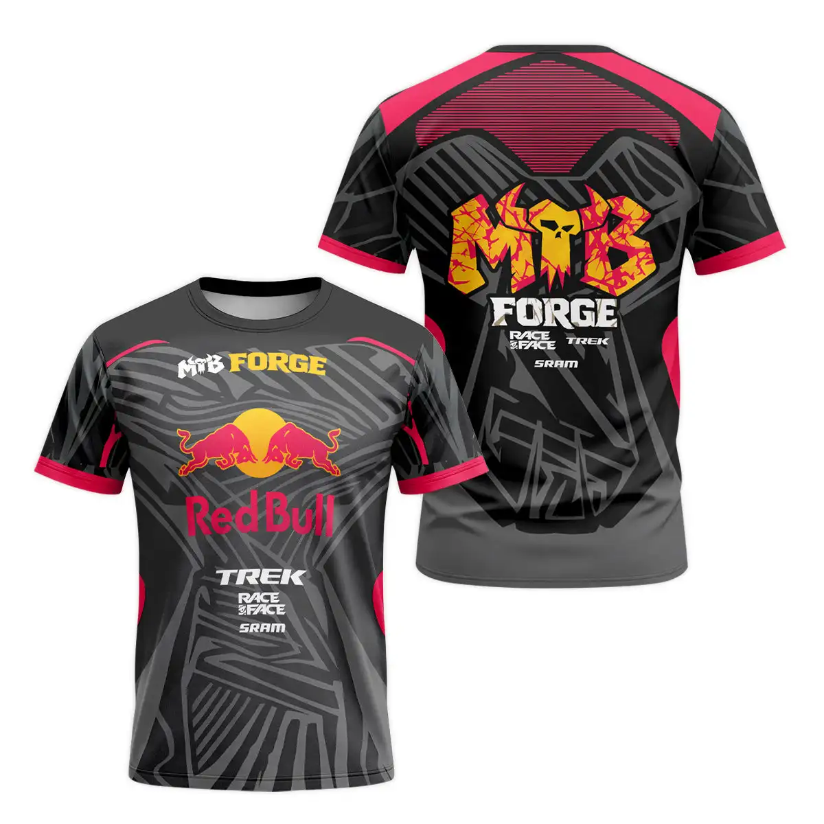Red Bull MTB Downhill Off-road Unisex Jersey, Outdoor Extreme Sports Fashion Shirt, Men Women Mesh Motorcycle Riding Suit