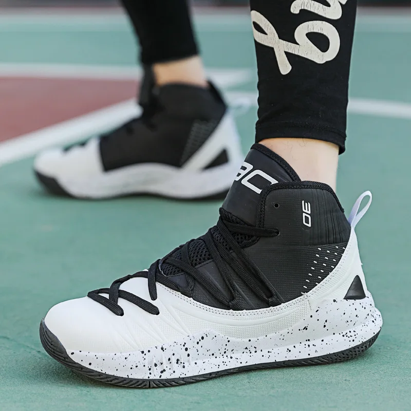 High Quality Basketball Shoes Men Sneakers Boys Basket Shoes Autumn High Top Anti-slip Outdoor Sports Dunk Shoes Trainer Women