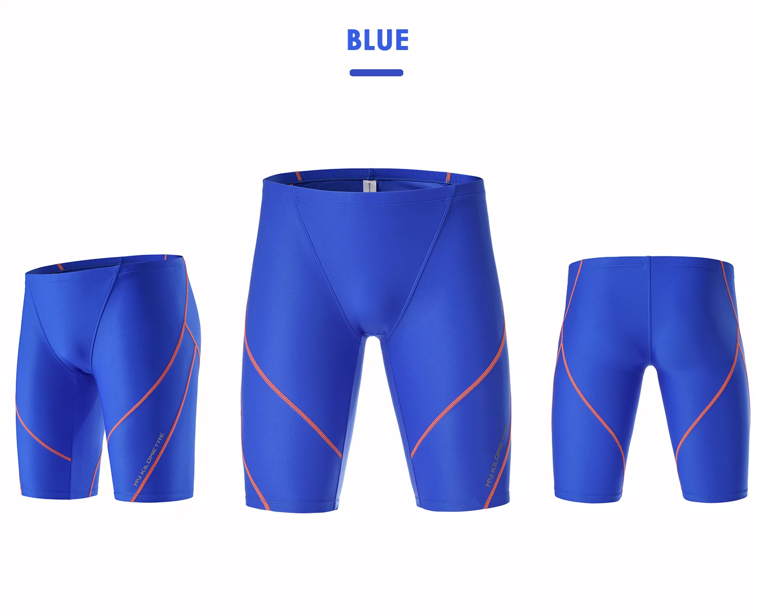 MY KILOMETER Professioneller Herren-Renn-Badeanzug, Störsender, PBT, langlebige, schnell trocknende Badehose für Trainings- und Wettkampf – Detail 17