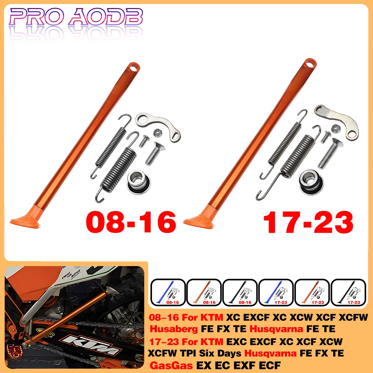 

New Motorcycle Kickstand Side Kick Stand Spring Kit For Husqvarna FE TE FX 125 250 300 350 350S 450 501 501S 2014-2023 KTM EXC-F