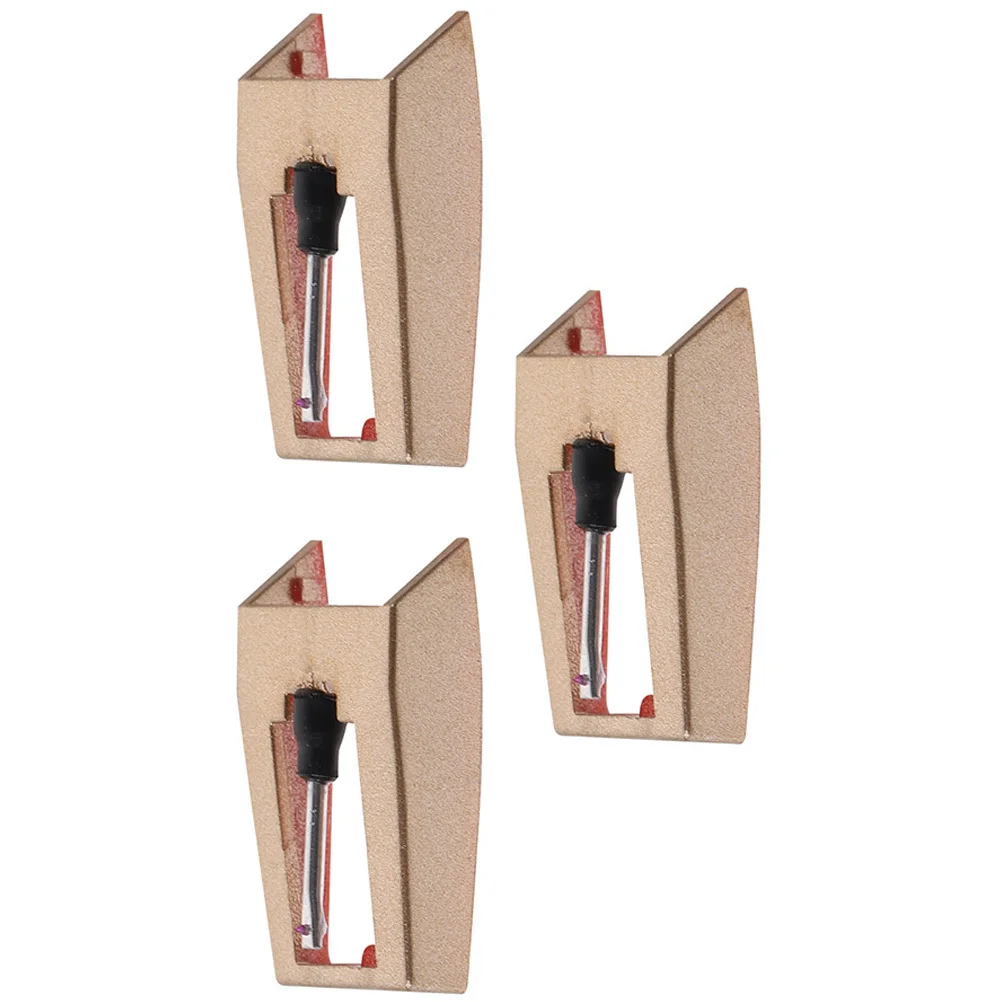 3Pcs Singing Needle Pickup Head Wear-Resistant Clear Sound Quality Stylish Elegant Record Player Needles Replacement