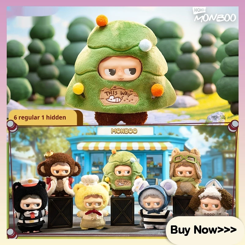 Toycity Monboo Plush Forest Town Series Blind Box Soothing Doll Cotton Doll Exquisite Desktop Ornament Surprise Mystery Box Gift