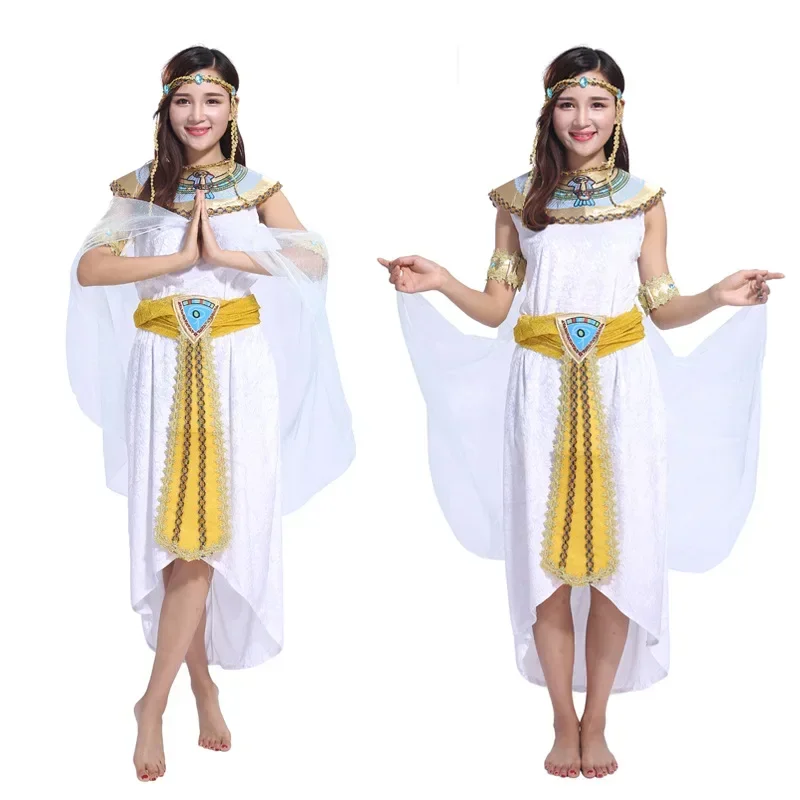 Costume per bambini adulti Egitto Nilo Faraone Cleopatra per donne Uomini Ragazzi Ragazze Famiglia Halloween Capodanno Festa in maschera Purim