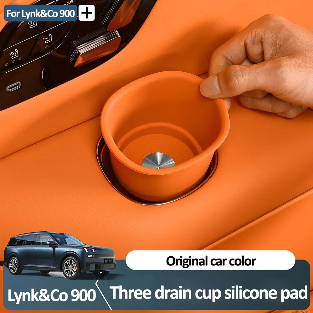 

2 Pcs Three Drain Cup Silicone Pad For Lynk&Co 900 2025 Interior Modification Accessories No Abnormal Noise In Shock Absorption