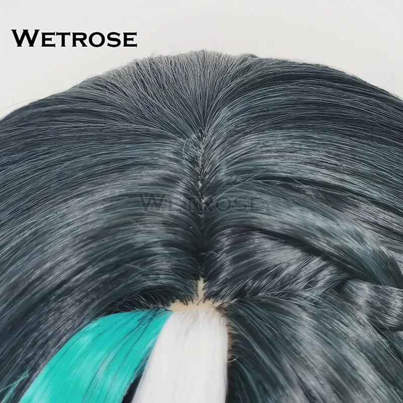 asdh8@[Wetrose] Disponibile Hololive FLOW GLOW Rindo Chihaya Parrucca Cosplay Halloween XmasCOSda@